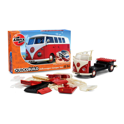 QUICKBUILD VW Camper Van - Red - J6017 -Available