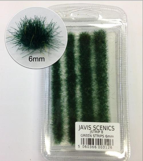 Static Grass Strips - Green 6mm - JSTRIP8
