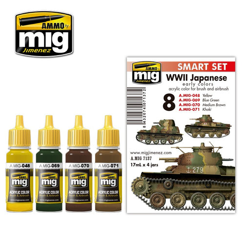 WWII JAPANESE AFV EARLY COLOURS ACRYLIC PAINT