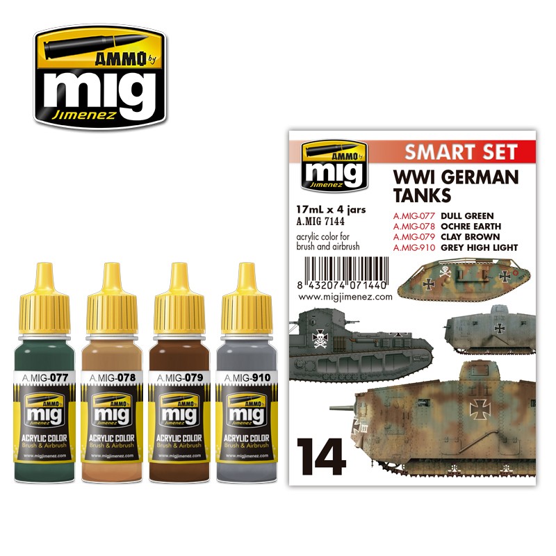 WWI GERMAN TANK PAINT SET