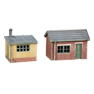 2 Lineside Huts (1 brick, 1 wood)