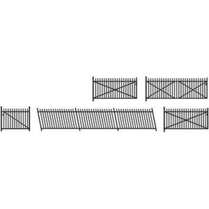 GWR Spear Fencing, Black, Ramps & Gates