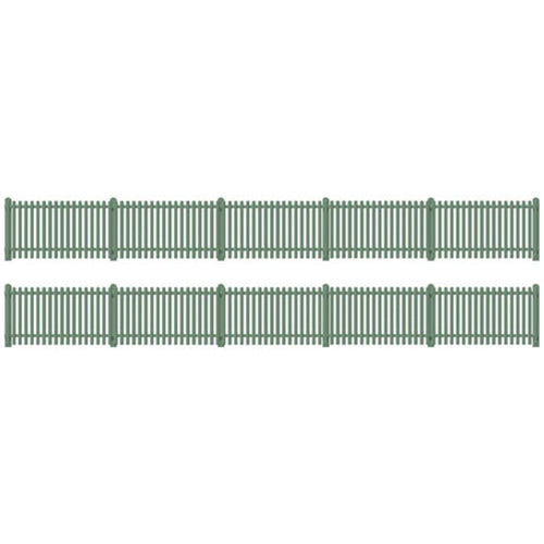 Picket fencing, green (straight only)
