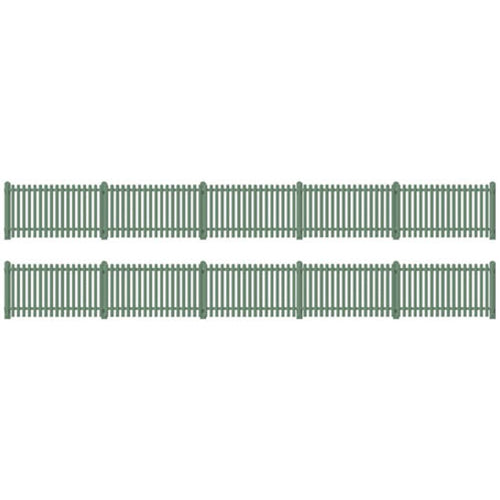 Picket fencing, green (straight only)