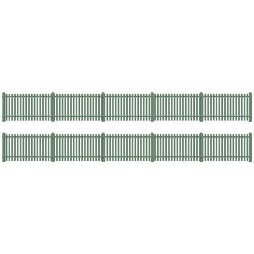 Picket fencing, green (straight only)
