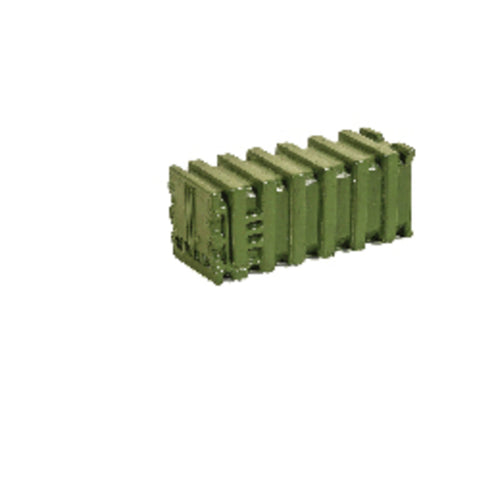 Ribbed bulk Waste Container, Green