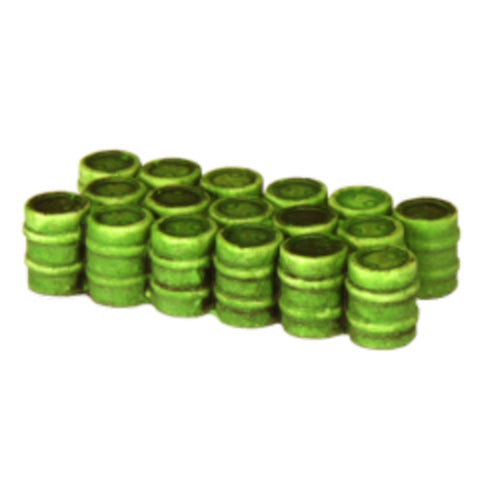 Oil/Chemical Drums Grouped Green