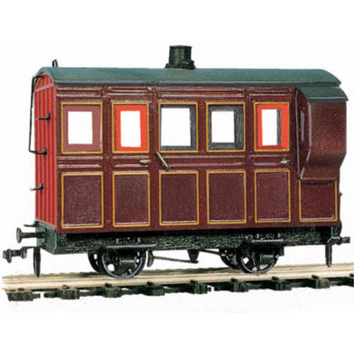 4 Wheel Coach/Brake, maroon livery