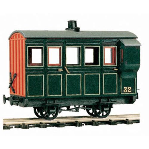 4 Wheel Coach/Brake, green livery