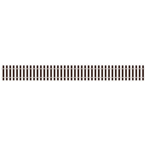 Wooden sleeper type, nickel silver rail                          