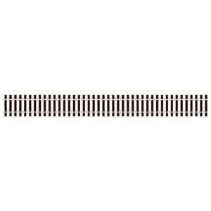 Wooden sleeper type, nickel silver rail          