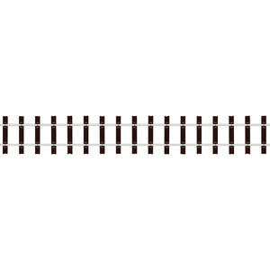 Wooden sleeper type, nickel silver rail              