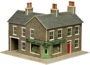 Corner Shop & Pub in Stone  - N Gauge - PN117