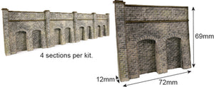 Retaining Wall in Stone - N Gauge - PN144 by Metcalfe