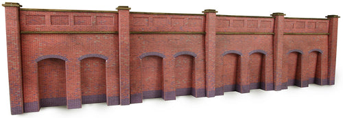 PN145 N Scale Retaining Wall in Red Brick