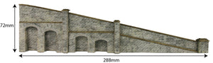 Tapered Retaining Wall in Stone - N Gauge - PN149 by Metcalfe