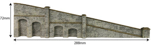 Tapered Retaining Wall in Stone   - N Gauge - PN149