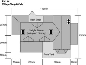 Village Shop & Cafe - N Gauge - PN154 by Metcalfe