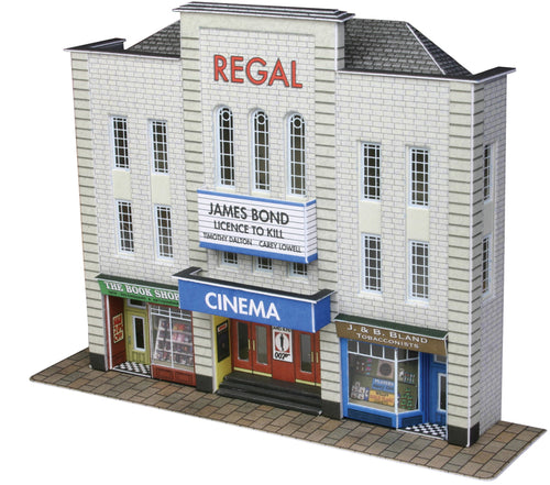 PN170 N Scale Low Relief Cinema and Two Shops