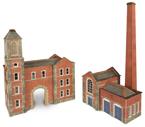 PN184 N Scale Boilerhouse & Factory Entrance