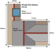 Load image into Gallery viewer, Fire Station - N Gauge - PN189 by Metcalfe
