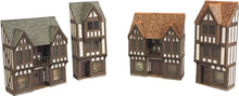 Load image into Gallery viewer, Low Relief Timber Framed Shops   - N Gauge - PN190
