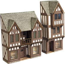 Load image into Gallery viewer, PN190 N Scale Low Relief Timber Framed Shops
