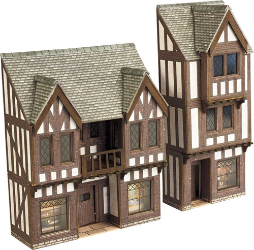 PN190 N Scale Low Relief Timber Framed Shops