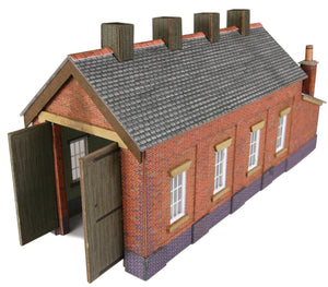 PN931 N Scale Red Brick Single Track Engine Shed