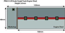 Load image into Gallery viewer, Stone Single Track Engine Shed - N Gauge - PN932 by Metcalfe
