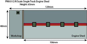 Stone Single Track Engine Shed - N Gauge - PN932 by Metcalfe