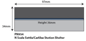 Settle/Carlisle Railway Station Shelter - N Gauge - PN934 by Metcalfe