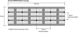 Platform Canopy      - N Gauge - PN940