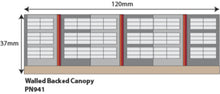 Load image into Gallery viewer, Wall Backed Platform Canopy - N Gauge - PN941 by Metcalfe
