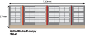 Wall Backed Platform Canopy    - N Gauge - PN941