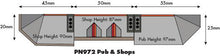 Load image into Gallery viewer, Low Relief Pub &amp; Shops   - N Gauge - PN972
