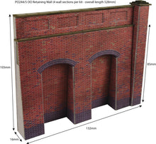 Load image into Gallery viewer, Retaining Wall in Red Brick - OO Gauge - PO244 by Metcalfe

