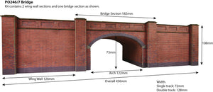 Railway Bridge in Stone    - OO Gauge - PO247