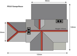 Grange House - OO Gauge - PO257 by Metcalfe