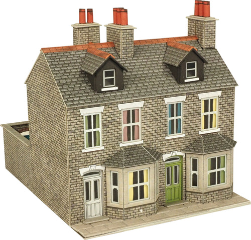 PO262 00/H0 Scale Terraced Houses in Stone