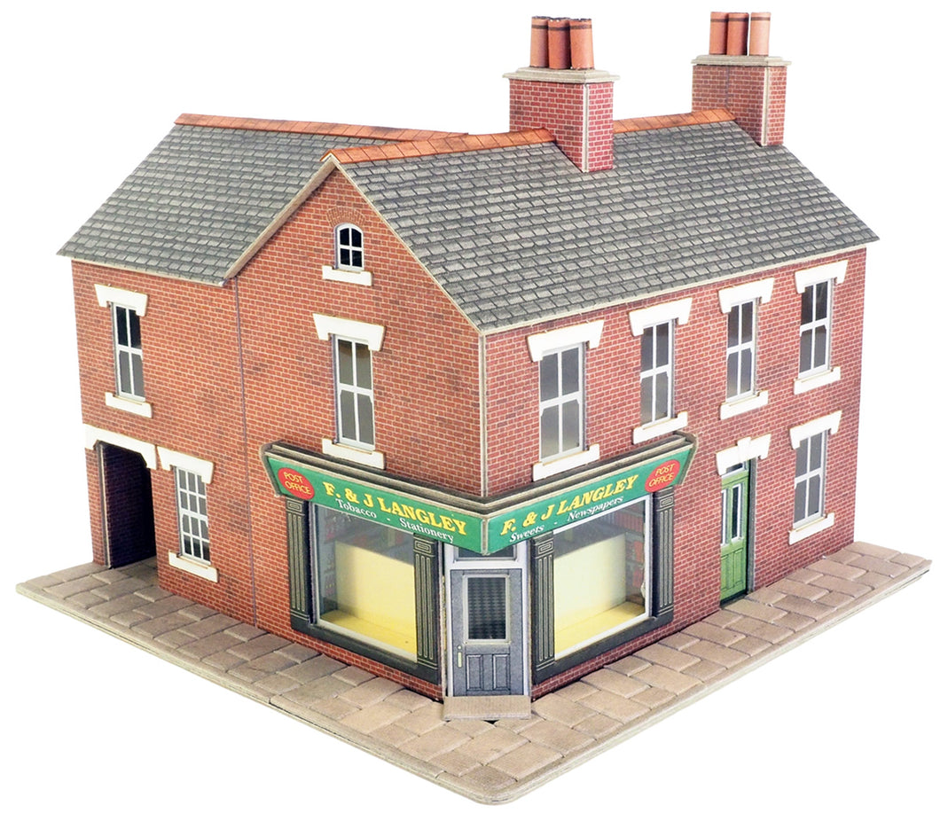 PO263 00/H0 Scale Corner Shop Red Brick