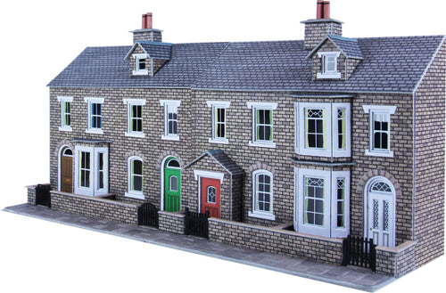 PO275 00/H0 Scale Low Relief Stone Terraced House Fronts