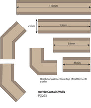 Load image into Gallery viewer, Curtain Walls - OO Gauge - PO293 by Metcalfe
