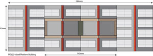 Island Platform Building - OO Gauge - PO322 by Metcalfe