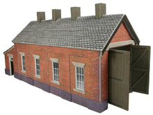 Load image into Gallery viewer, PO331 00/H0 Scale Red Brick Single Track Engine Shed
