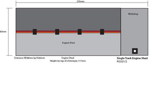 Stone Single Track Engine Shed   - OO Gauge - PO332