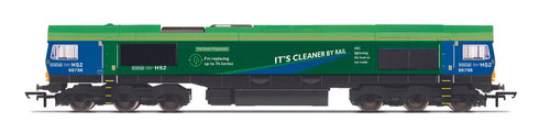 GBRf, HS2 Class 66, Co-Co, 66796 'The Green Progressor' - Era 11 - R30151 - New for 2022 - PRE ORDER