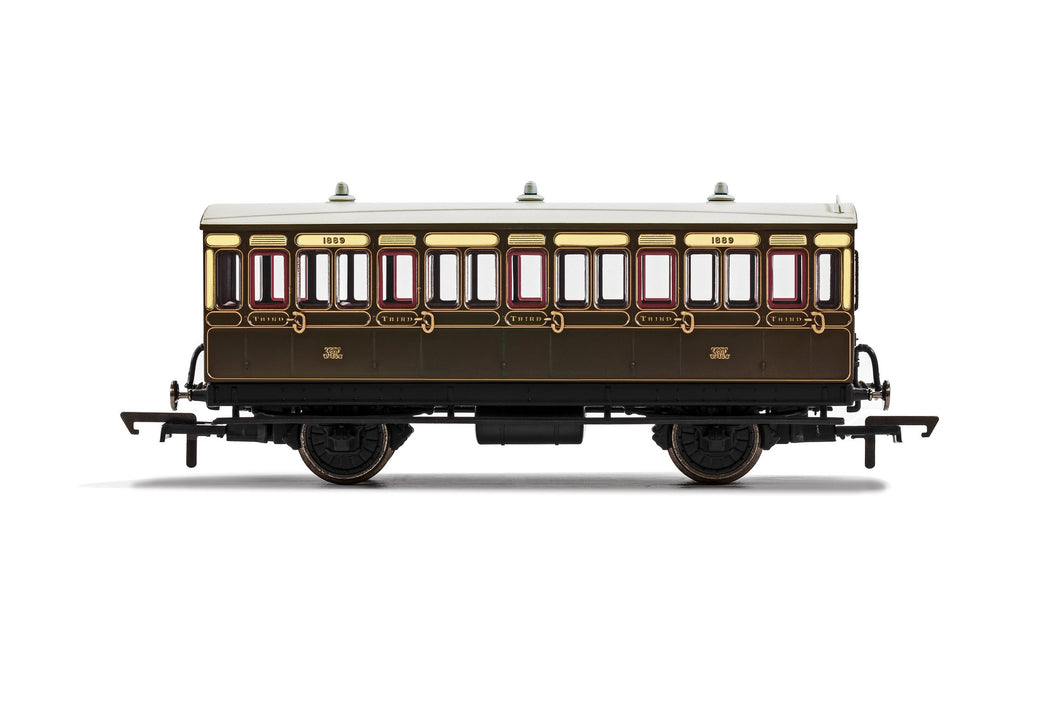 GWR, 4 Wheel Coach, 3rd Class, 1889 - Era 2/3 - R40066 - New For 2021