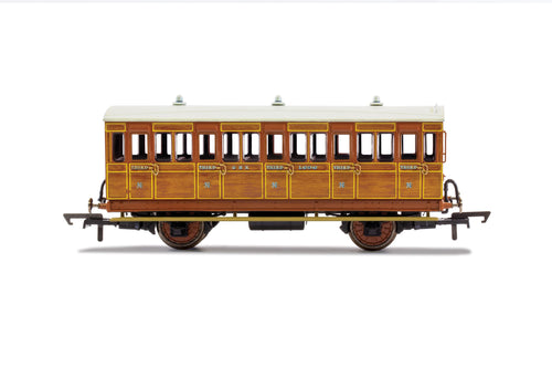 GNR, 4 Wheel Coach, 3rd Class, Fitted Lights, 1636 - Era 2 - R40104 - PRE ORDER - New For 2021 Estimated 01-01-21