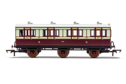 LNWR, 6 Wheel Coach, 1st Class, Fitted Lights, 1889 - Era 2 - R40119 - PRE ORDER - New For 2021 Estimated 01-02-21